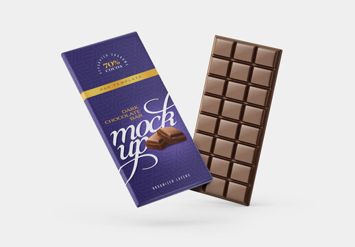Chocolate Bar Mockup for Creative Design and Branding Projects