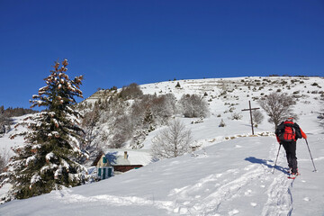 Randonnée raquettes dans le Vercors le jour de la Saint-Valentin 2021