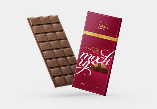 Chocolate Bar Mockup for Creative Design and Branding Projects