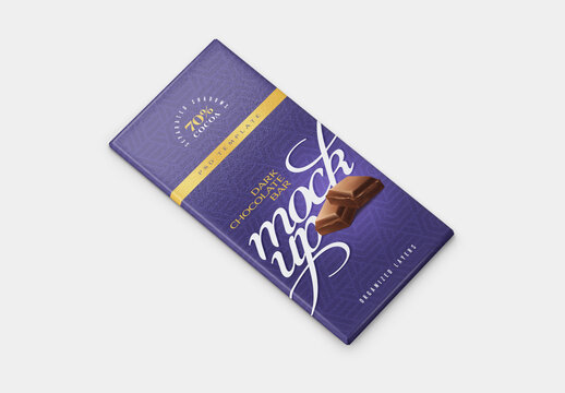 Chocolate Bar Mockup for Creative Design and Branding Projects