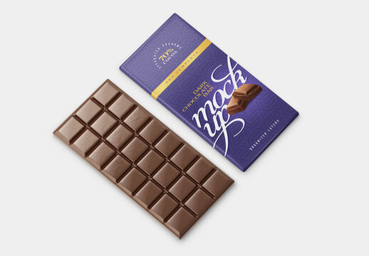 Chocolate Bar Mockup for Creative Design and Branding Projects