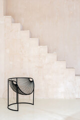 Chair in room with modern interior design