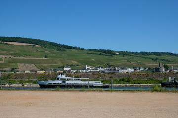 FU 2020-06-01 Bingen 8 Fähre vor Weinbergen