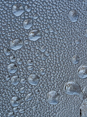 Ice structures on window glass 