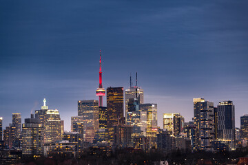 Toronto city view from Riverdale Avenue. Ontario, Canada