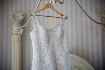 Elegant white bridal dress