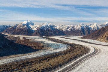 Canada, Yukon Territory, Kluane National Park. St. Elias Mountains and Kaskawulsh Glacier.
