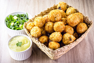 Brazilian cod cake, salty typical of Brazilian Easter