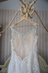 Elegant white bridal dress