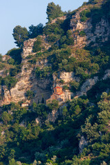 Fototapeta na wymiar Holy Trinity Church on the cliff, Berat, Albania