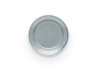 blue gray plate isolated on white background