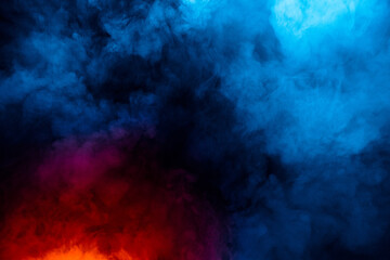 Devilcloud66 - Red Smoke and blue Cloud - obrazy, fototapety, plakaty