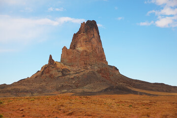 Fototapeta na wymiar Rock of red sandstone in the Navajo reservation