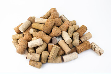 cork stopper on white background