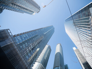 Modern buildings in Toronto city, Canada