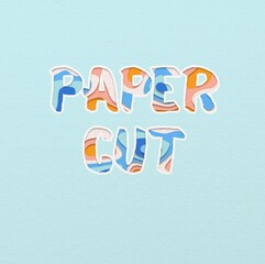 paper cut effect text