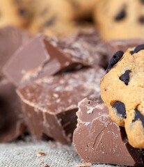 pieces of sweet chocolate