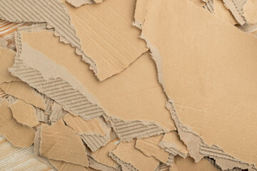Cardboard, Carton, Ripped Kraft Paper, Wrapping Piece