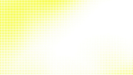Dots halftone white yellow color pattern gradient texture with technology digital background. Dots pop art comics with summer background.