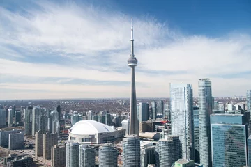 Zelfklevend Fotobehang Aerial view of Toronto city skyline, Canada © surangaw
