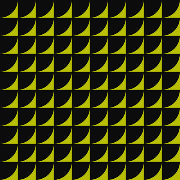 Quarter black color pattern. Black Yellow seanless quarters pattern. Vector.