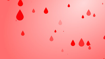 Medical health red blood drop pattern background. Abstract healthcare for World Blood Donor Day.