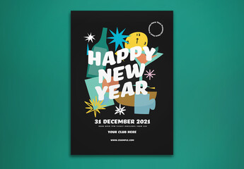 Happy New Year Flyer Layout