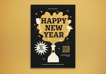 Happy New Year Flyer Layout