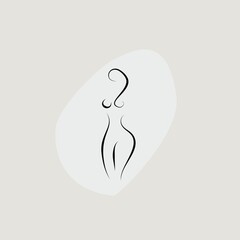 woman silhouette icon vector logo design