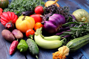 vegetables on a table