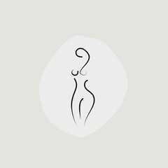 woman silhouette icon vector logo design