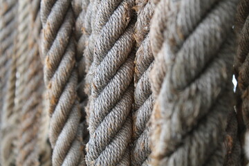  Old ropes on a dock