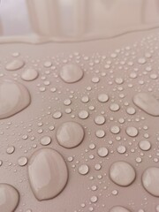 Rain drops on a metal