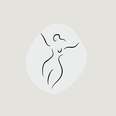 Fototapeta premium woman silhouette icon vectorlogo design