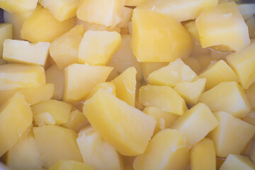 Potatoes boiled in water - recipe - in the process of cooking