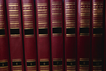 A stack of old books 