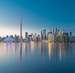 Toronto city skyline at night, Ontario, Canada - 414546222