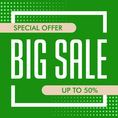 Fototapeta premium Sale banner template design Big sale special offer Vector illustration 