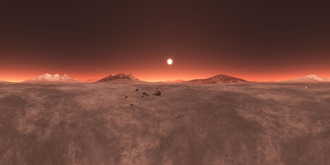 Mars HDRI Panoramic Map - 414551823
