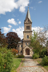 Fototapeta na wymiar Schledehausen, Roman Catholic St. Laurentius Church Of 1897, Osnabruecker Land, Lower Saxony, Germany, Europe
