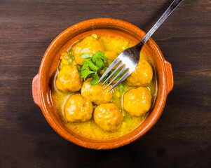 Meatballs, spanish appetizer, tapa