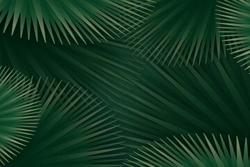 Green Background palm tree vector.