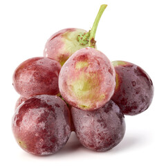 Red grape berry bunch isolated on white background cutout