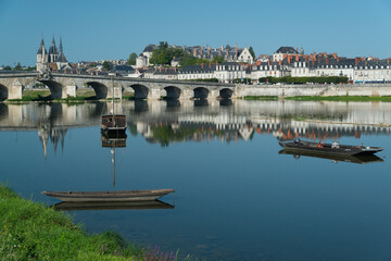 Bridge Blois Loire France And Boats