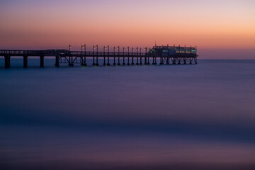 Obraz premium The Jetty, Swakopmund Namibia Sonnenset Long Time Exposure