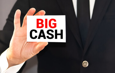 Handwriting text Rewards Card with text big cash