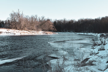 Looking north to the river 