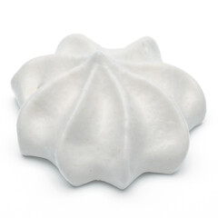 Whipped cream swirl  isolated on white background cutout