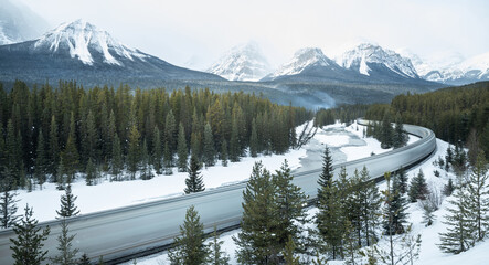 Morant's curve Banff national park, Alberta Canada
