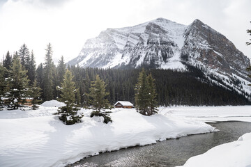 Fototapeta premium Beautiful landscape in Banff national park in Winter.&nbsp;Banff national park, Alberta, Canada